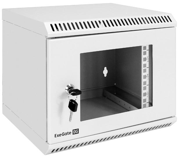Шкаф настенный 19", 6U Exegate EC-WM-6U.280.G.GREY