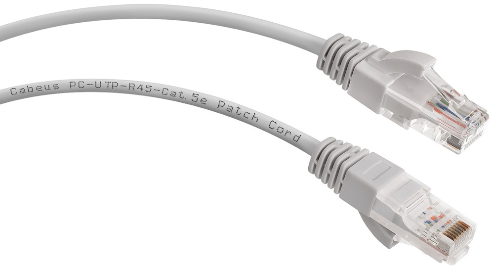 Кабель патч-корд U/UTP 5e кат. 0.5м Cabeus PC-UTP-RJ45-Cat.5e-0.5m