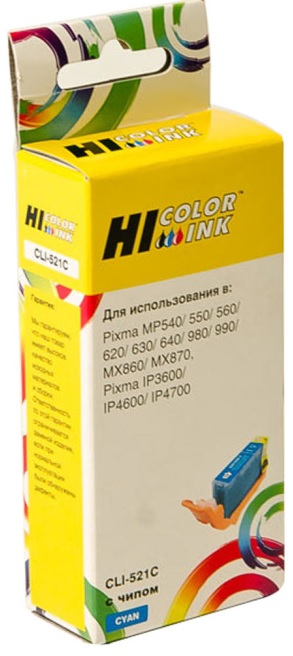 Тонер-картридж Hi-Black HB-CLI-521C Голубой