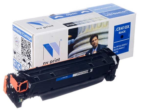 Тонер-картридж NVP NV-CE410XBk Черный
