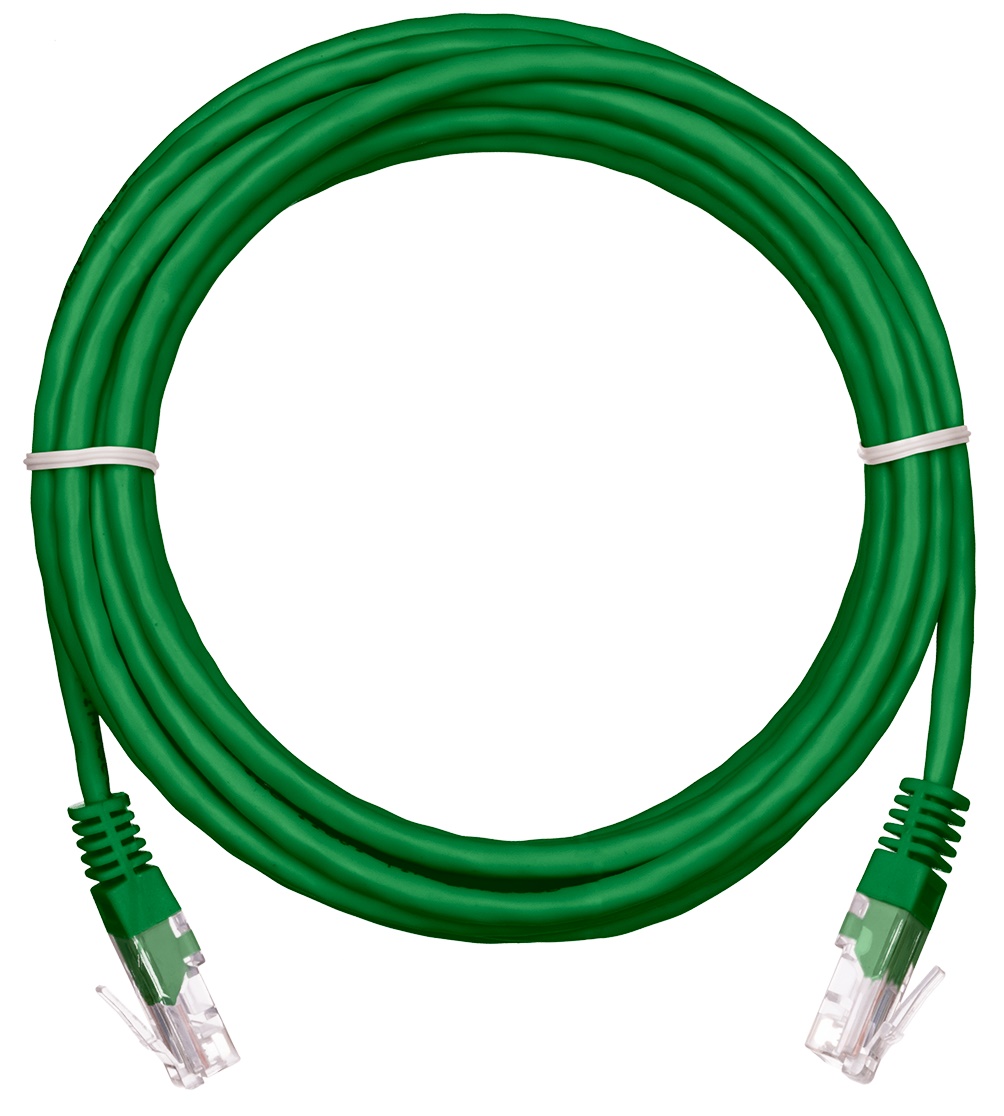 Кабель патч-корд U/UTP 5e кат. 3м Netlan EC-PC4UD55B-BC-PVC-030-GN-10