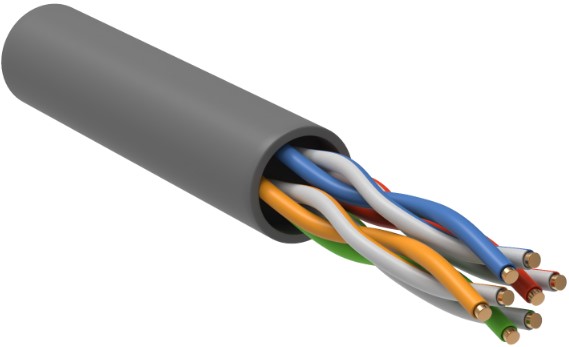 Кабель витая пара U/UTP 5 кат. 4 пары ITK BC1-C5E04-111-305-T-R-G