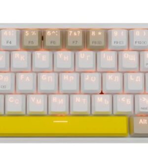Механическая клавиатура Redragon Fizz, USB, Желтый, Белый, Бежевый [72596]
