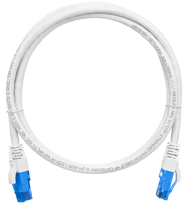 Кабель патч-корд U/UTP 6 кат. 0.5м NikoMax NMC-PC4UE55B-005-C-WT