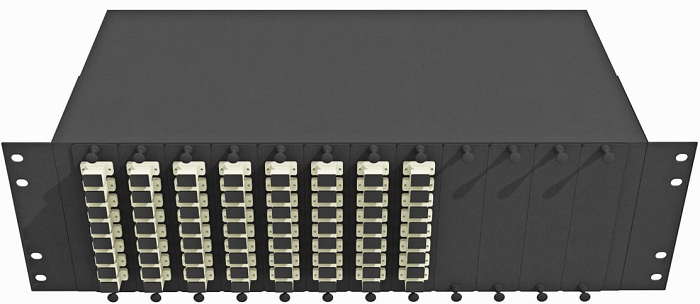 Кросс оптический стоечный TopLAN КРС-Top-3U-64SC/U-OM2-BK