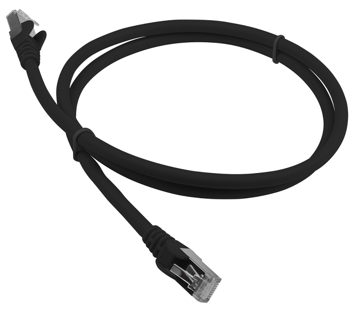 Кабель патч-корд Lanmaster LAN-PC45/S6A-1.0-BK