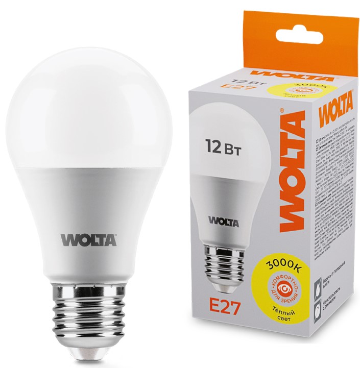 Лампа светодиодная WOLTA 25Y60BL12E27