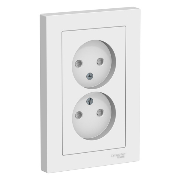 Розетка двухместная без заземления Systeme Electric ATN001322