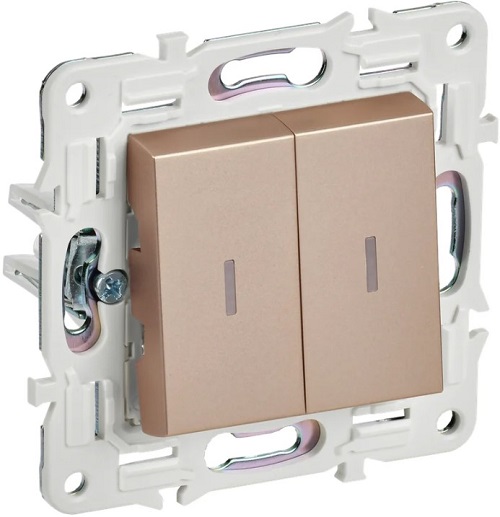 Переключатель двухклавишный IEK SK-V22-1-10-K98