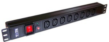 Блок розеток 19", 8 розеток TWT TWT-PDU19-10A8C3