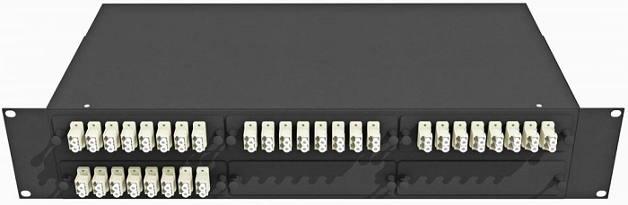 Кросс оптический стоечный TopLAN КРС-Top-2U-64LC/U-OM2-BK