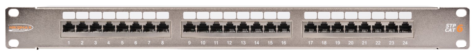 Патч-панель NikoMax NMC-RP24SE2-FT-AN-1U-MT
