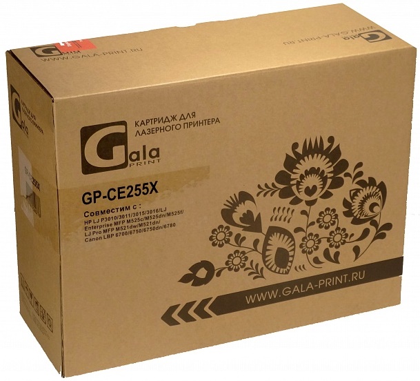 Тонер-картридж GalaPrint CE255X/724H Черный
