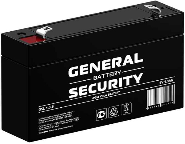 Аккумулятор General Security GSL1.3-6