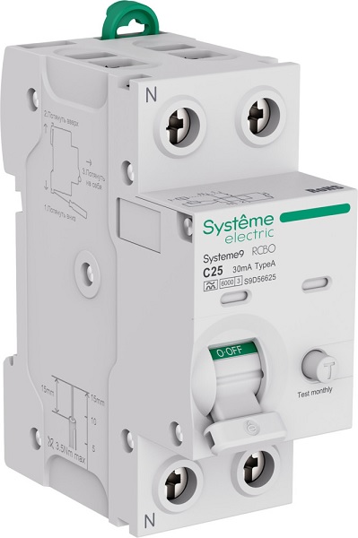 Автоматический выключатель дифф. тока (АВДТ) Systeme Electric S9D56625