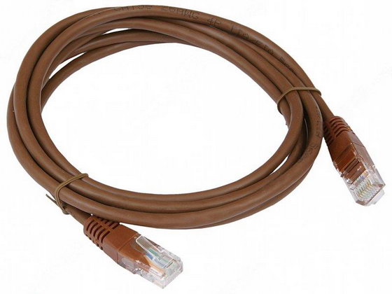 Кабель патч-корд U/UTP 5e кат. 15м Lanmaster LAN-45-45-15-BR
