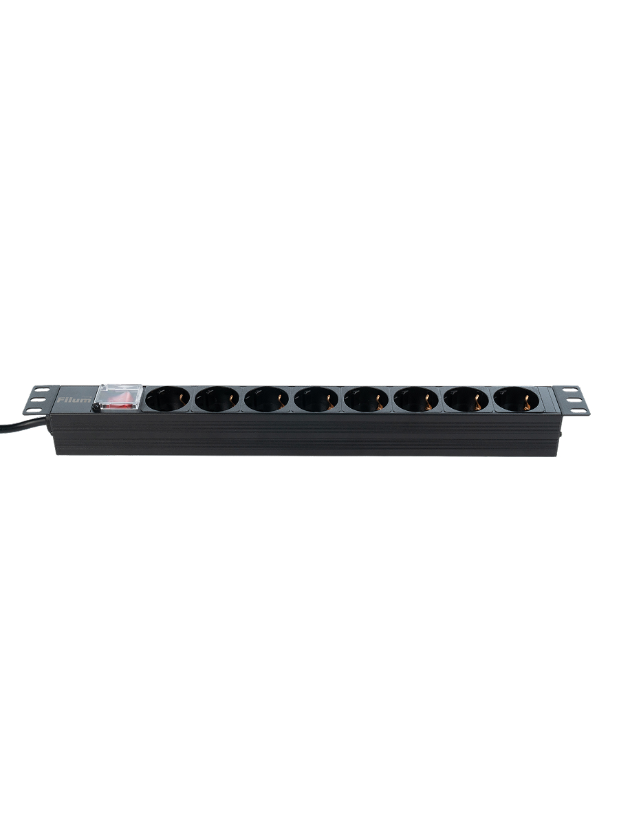 Блок розеток 19", 8 розеток Filum FL-PDU19-8SCH-PS-2MC14