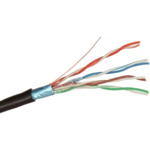 Кабель витая пара F/UTP 5e кат. 4 пары Exegate FUTP4-C5e-CU-S24-OUT-PE-BK-305