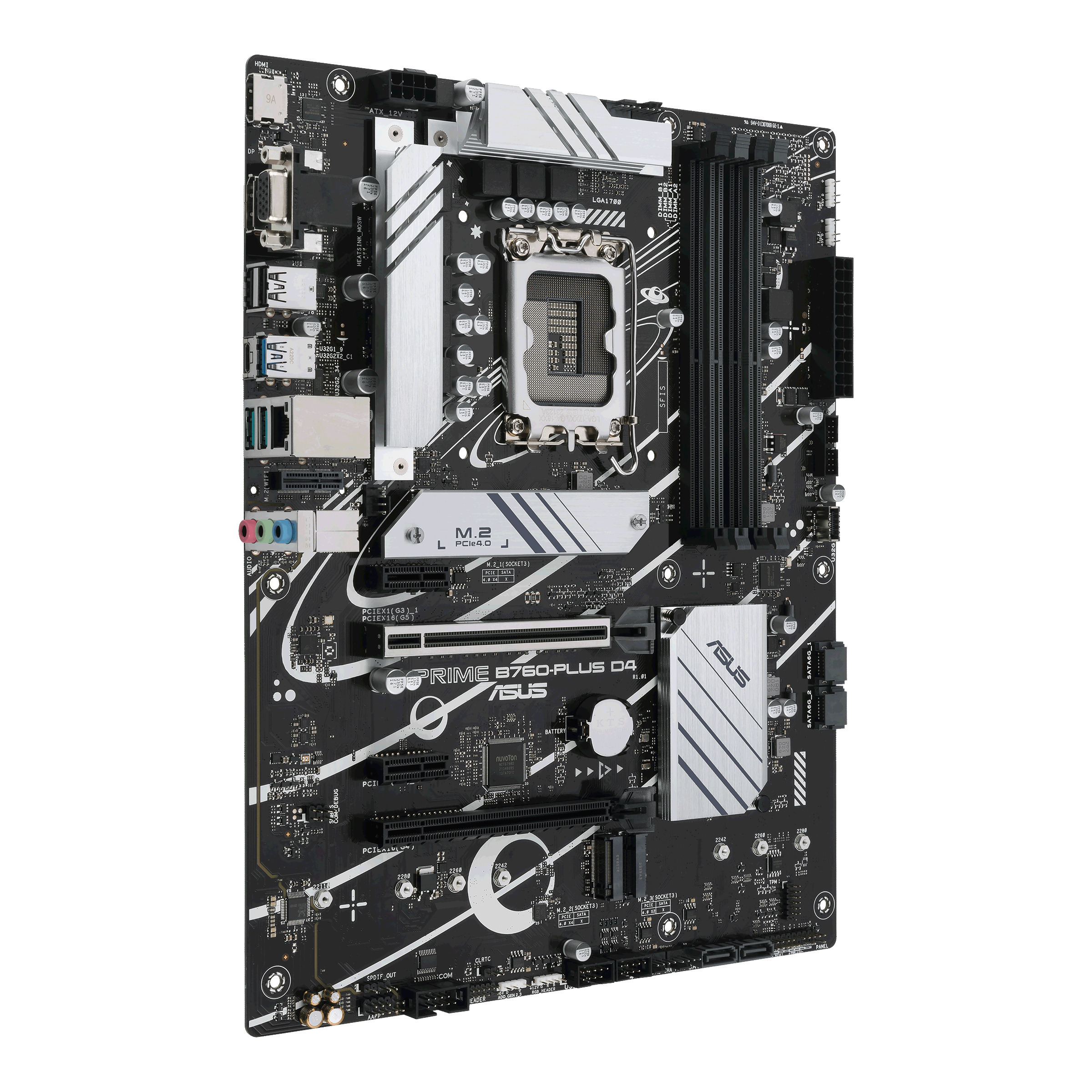 Материнская плата ASUS PRIME B760-PLUS D4, LGA1700, Intel B760, ATX