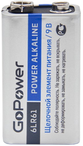 Батарейка GoPower 6LR61 BL1 Alkaline