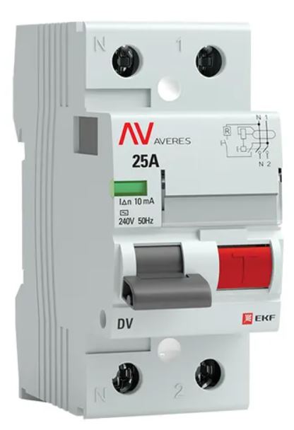 УЗО EKF rccb-2-25-10-ac-av
