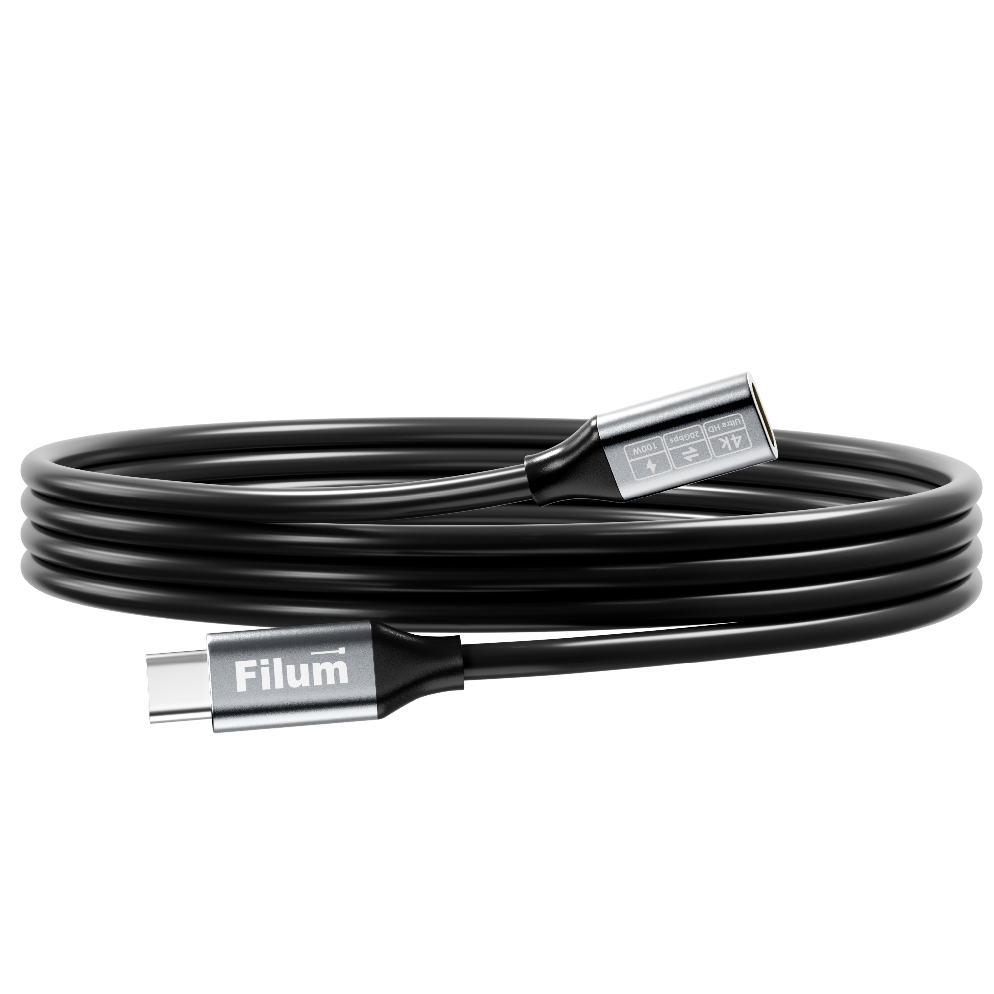 Кабель USB Filum FL-USB-20G100W-CM/CF-2M