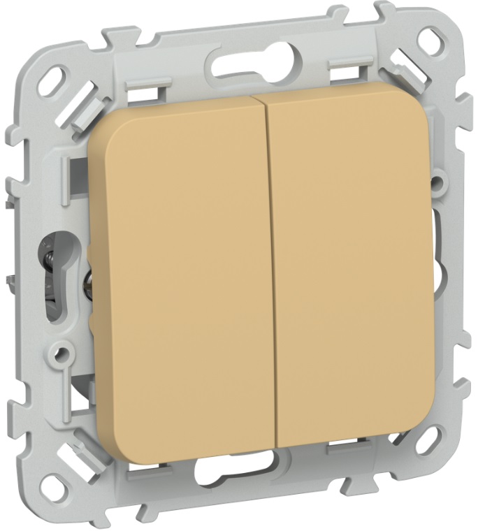 Выключатель двухклавишный IEK FI-V20-0-10-1-K89