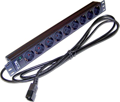 Блок розеток 19", 9 розеток TWT TWT-PDU19-10A9P4-3.0