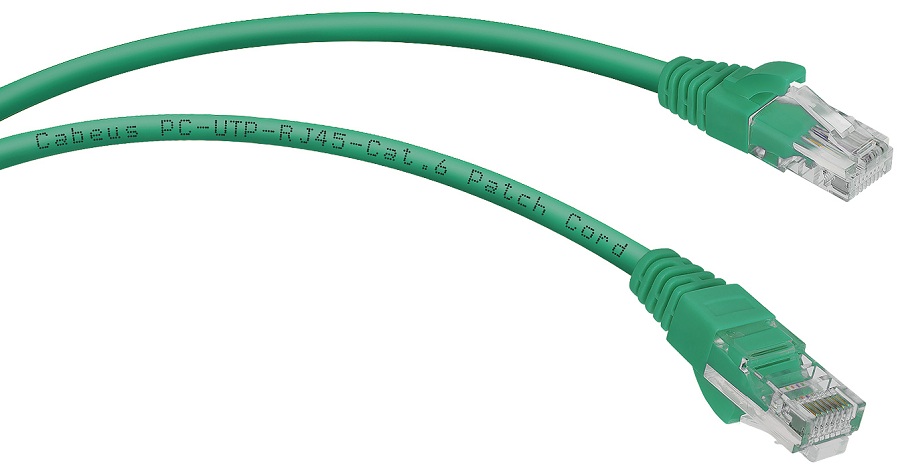 Кабель патч-корд U/UTP 6 кат. 0.3м Cabeus PC-UTP-RJ45-Cat.6-0.3m-GN-LSZH