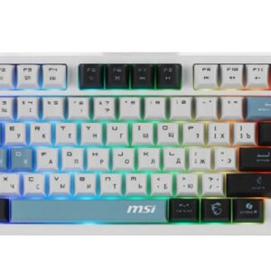 Механическая клавиатура MSI FORGE GK600 TKL W SKY RU, USB, Bluetooth, Радиоканал, Белый [FORGE GK600 TKL W SKY RU]
