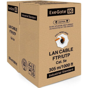 Бухта ExeGate UTP4-C5e-CU-S24-IN-LSZH-OR-305, 305м