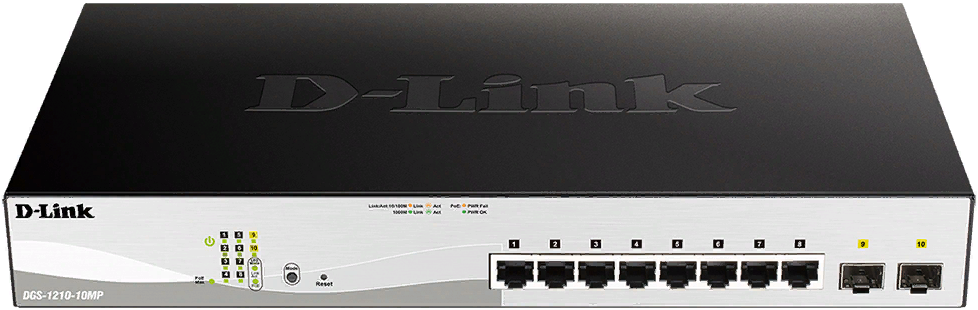 Коммутатор D-link DGS-1210-10MP/F3A