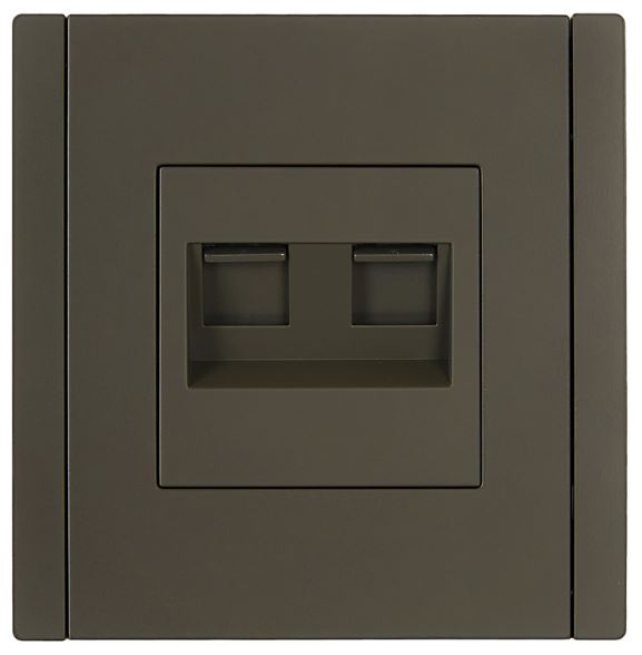 Розетка компьютерная двойная IEK FP-K20-1-K03