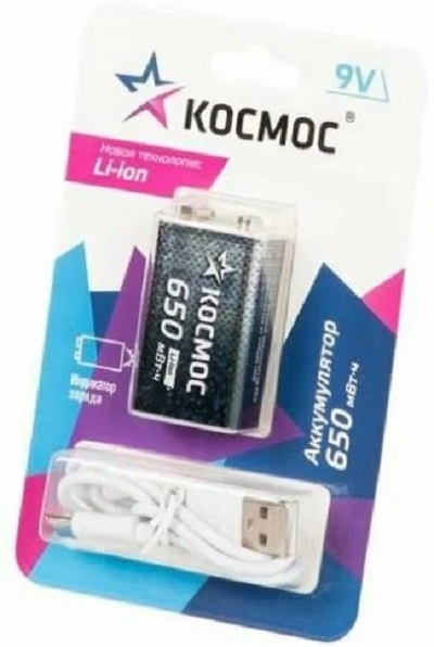Аккумулятор Космос KOCLi9V650mAh1BL