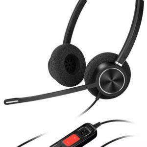 Проводная стереогарнитура VoiceXpert VXH-300DM, Проводной, Накладные, Черный, [VXH-300DM]