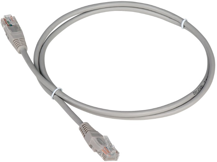 Кабель патч-корд U/UTP 5e кат. 1.5м TWT TWT-45-45-1.5-GY