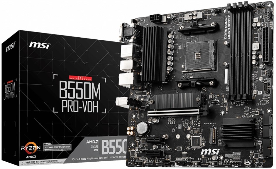 Материнская плата MSI B550M PRO-VDH, AM4, AMD B550, mATX