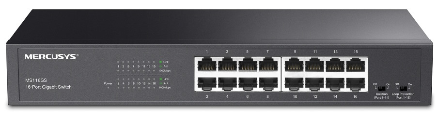 Коммутатор неуправляемый Mercusys MS116GS