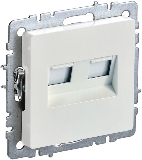 Розетка компьютерная двойная IEK BR-K20-2-K36
