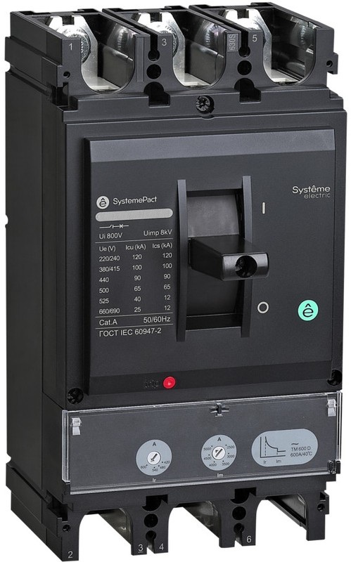 Автоматический выключатель в литом корпусе Systeme Electric SPC400F400L3DF