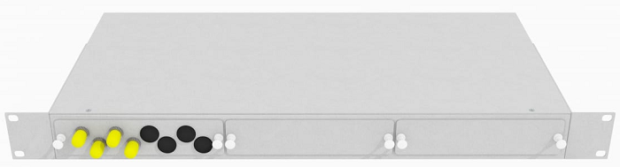 Кросс оптический стоечный TopLAN КРС-Top-1U-04ST/U-OM2-GY