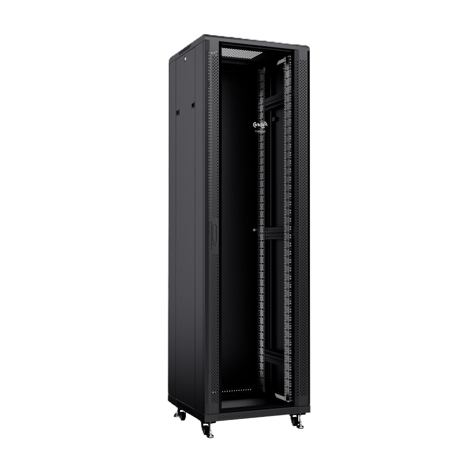 Шкаф напольный 19", 47U Cabcoil CC-FL-47.6.10-G-BK