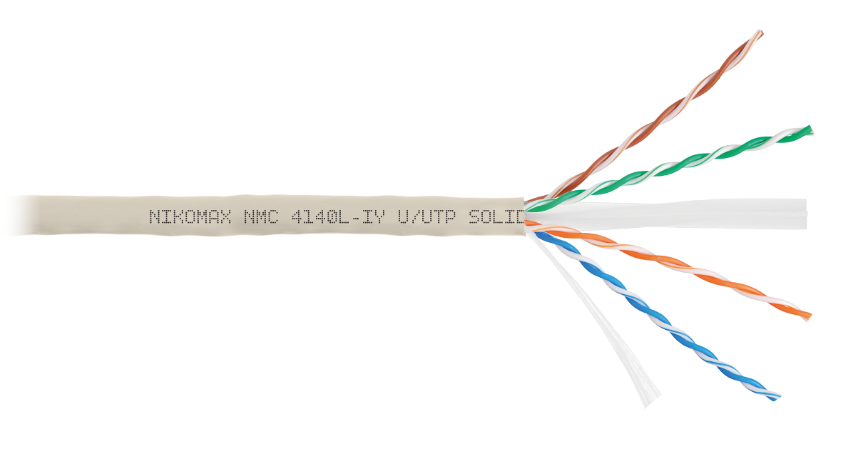 Кабель витая пара U/UTP 6 кат. 4 пары NikoMax NMC 4140L-IY