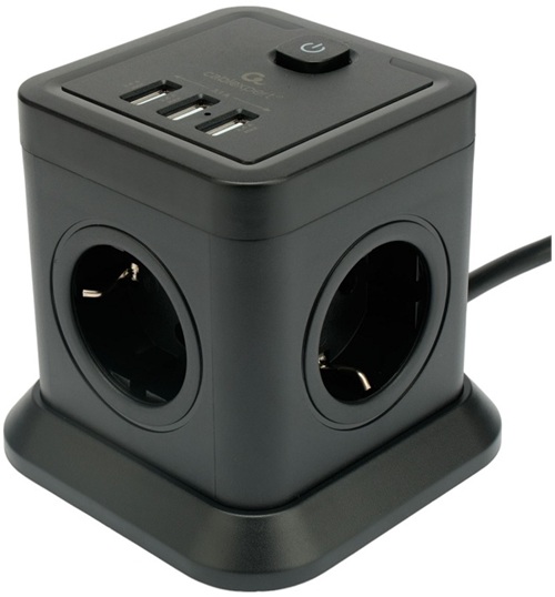Сетевой фильтр Cablexpert TWR-4-U3-B-3