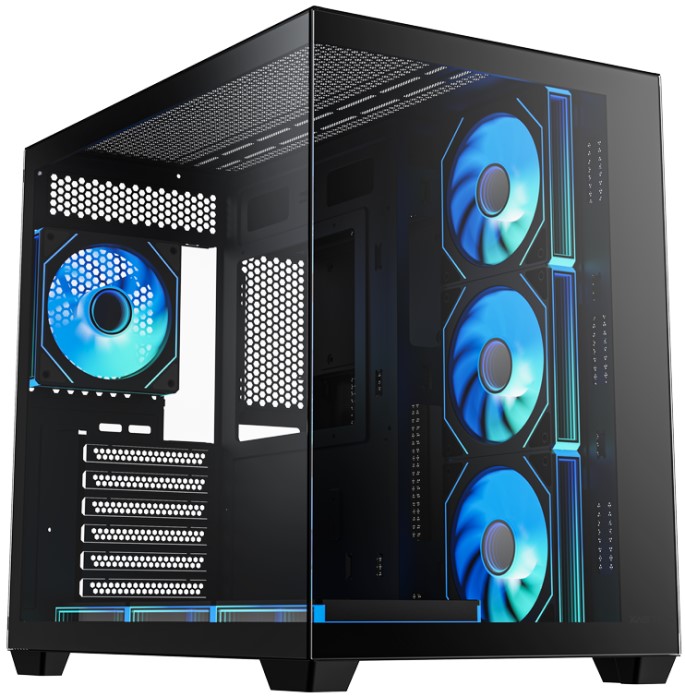 Корпус ATX Xastra QW500 7ARGB-C10-UC Black