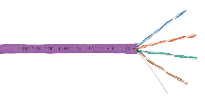 Кабель витая пара U/UTP 5e кат. 4 пары NikoMax NMC 4100C-VL