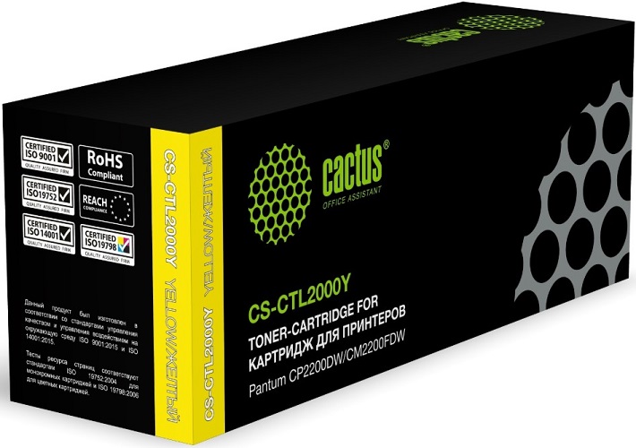Тонер-картридж Cactus CS-CTL2000Y Желтый
