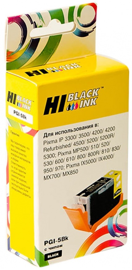 Тонер-картридж Hi-Black HB-PGI-5Bk Черный