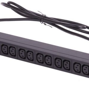 Блок розеток 19", 12 розеток TLK TLK-RSA12-MTF-01-BK