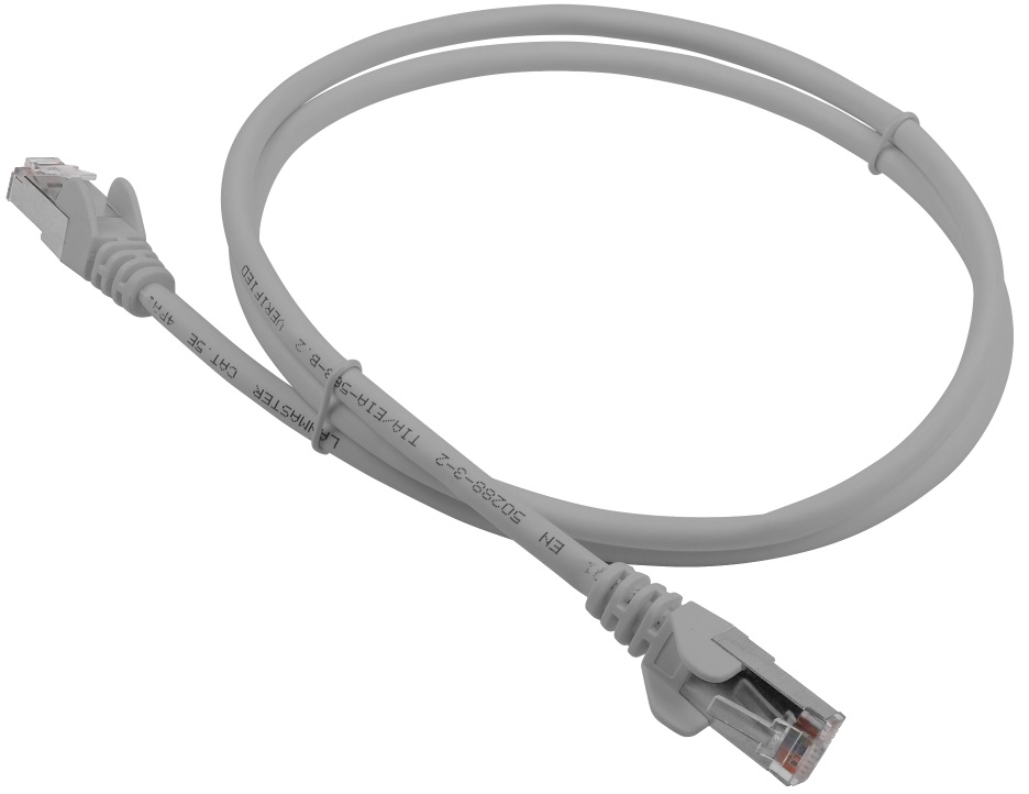 Кабель патч-корд F/UTP 5e кат. 2м Lanmaster LAN-PC45/S5E-2.0-GY